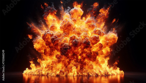 A highly realistic and intense image of fire engulfing the entire frame in a 16_9 aspect ratio.