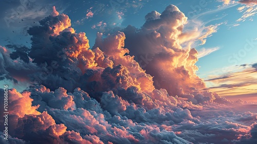 Beautiful Sky Cloud Nice Soft Background, Background Banner HD