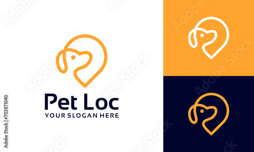 pet location logo good for animal feed store, pet shop