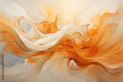 Impressionism, orange background, brush strokes. abstract backdrop. peach fuzz, color 2024.