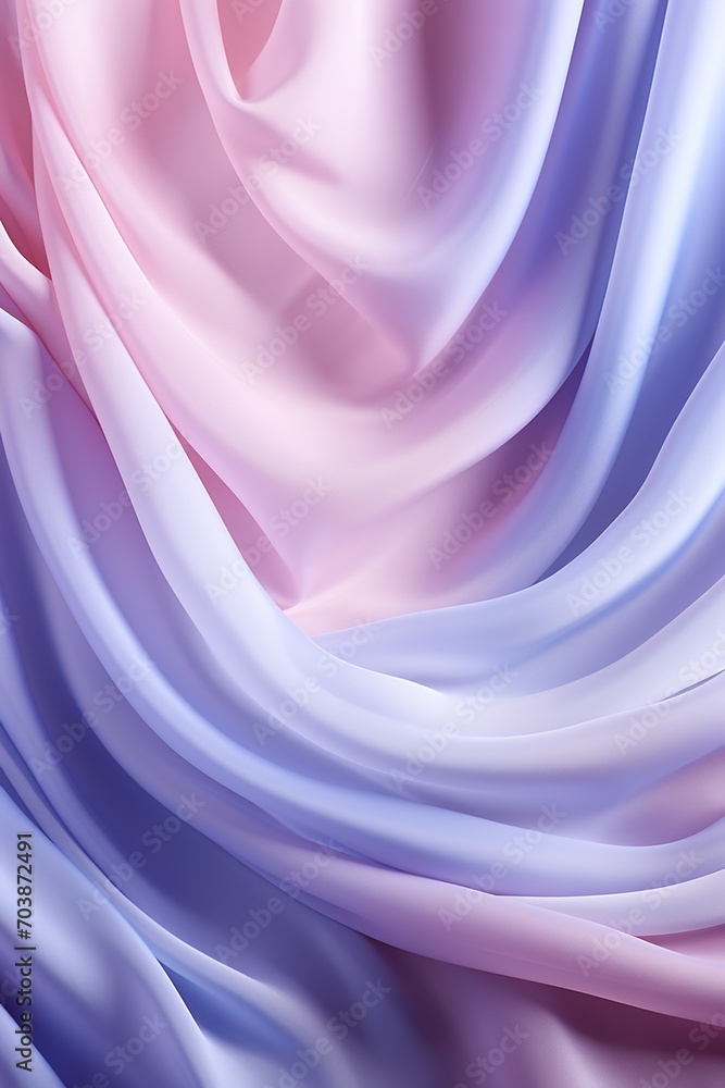 Obraz premium Gradient pink and blue silk fabric