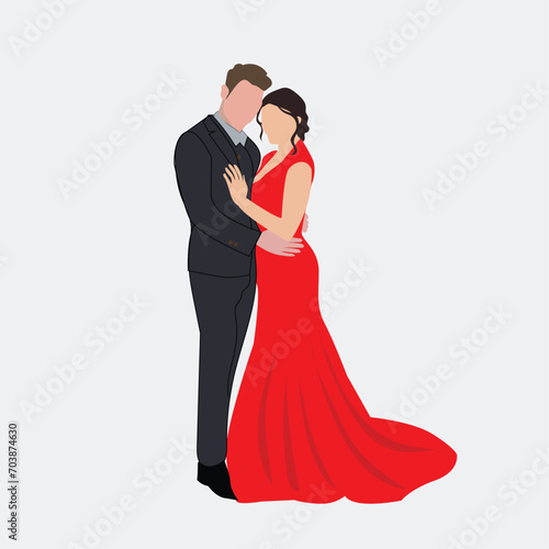 Couple portrait for valentine's day, holidays, wedding, engagement, save the date, bride and groom.