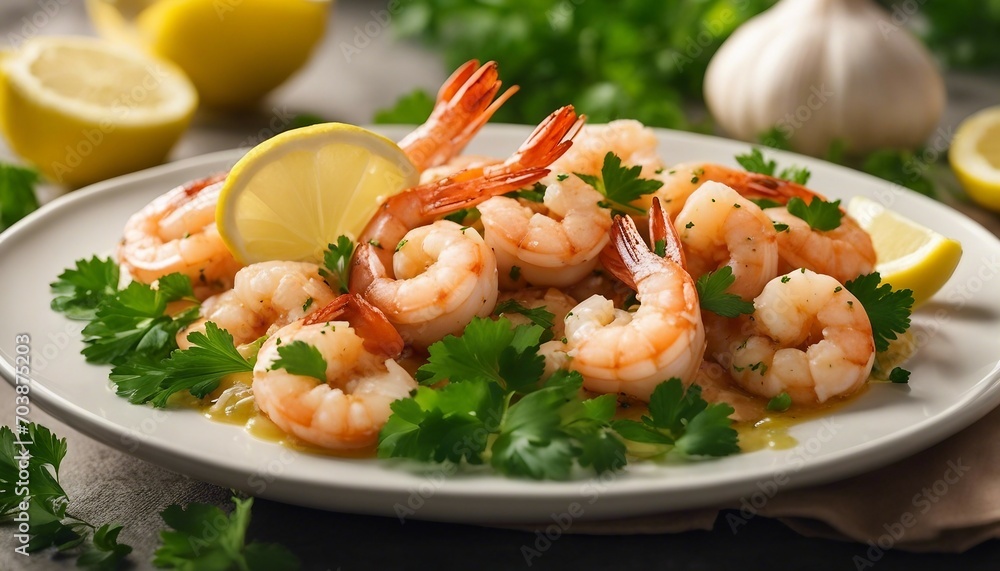 Garlic shrimp, sautéed to perfection and gleaming in a garlic butter sauce. Served with a garnish Garlic shrimp, sautéed to perfection and gleaming in a garlic butter sauce. Served with a garnish