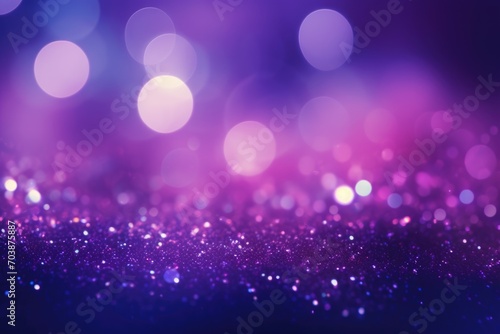 Abstract blue, purple and pink glitter lights background. Unicorn. Circle blurred bokeh. Romantic backdrop for Valentines day, women's day, holiday or event photo