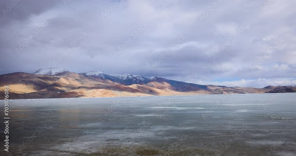 4K Video: Frozen Lake Tso Moriri, Ladakh, India, in Winter 4K Video: Frozen Lake Tso Moriri, Ladakh, India, in Winter