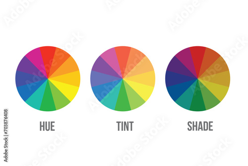 Hue Tint Shade triangle color icon