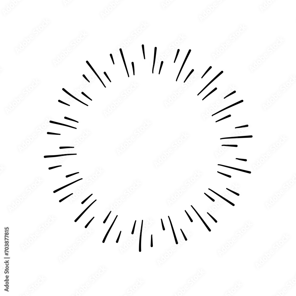 hand drawn sunburst vector illustration hand drawn sunburst vector illustration