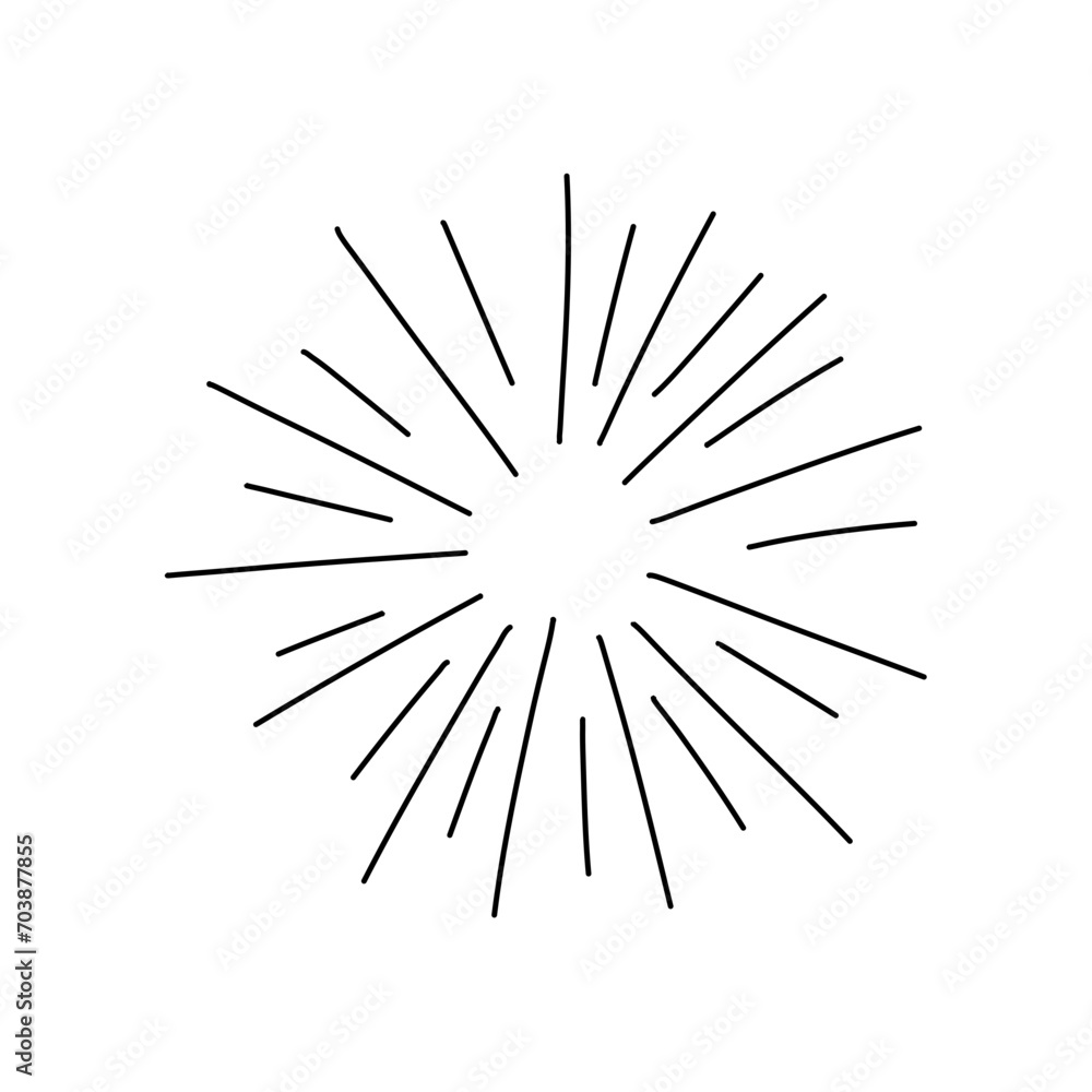 hand drawn sunburst vector illustration hand drawn sunburst vector illustration