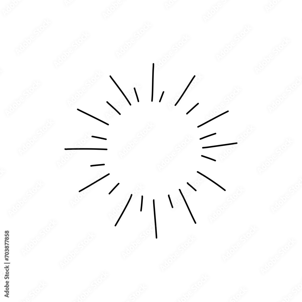 hand drawn sunburst vector illustration hand drawn sunburst vector illustration