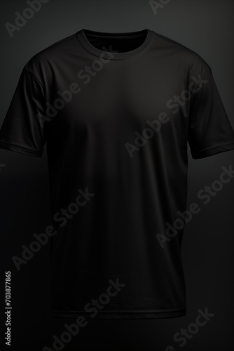 Black t-shirt mock up