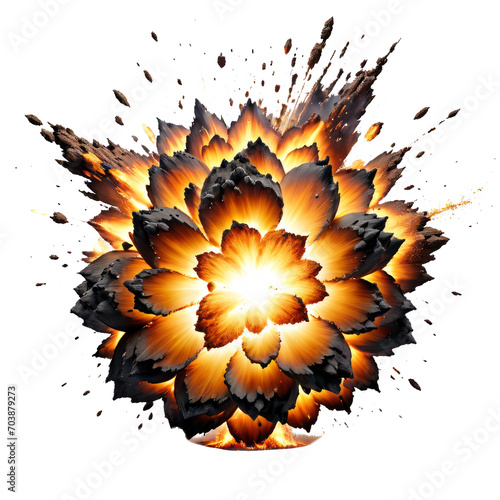 abstract explosion On an Isolated white background