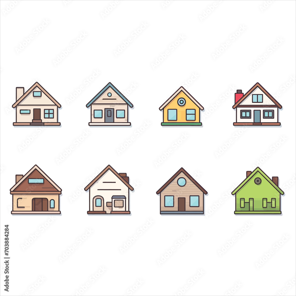 real estate icon set vector illustration