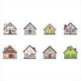 real estate icon set vector illustration