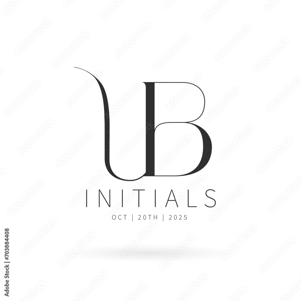 UB Monogram logo, Minimalist Typographic Line Monogram Logo, UB Wedding monogram logo, UB Typography Initial Letter Brand Logo UB Monogram logo, Minimalist Typographic Line Monogram Logo, UB Wedding monogram logo, UB Typography Initial Letter Brand Logo