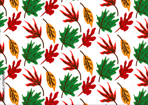 Autumn illustration with leaves intended for wallpapers, fashion prints, backgrounds and more.