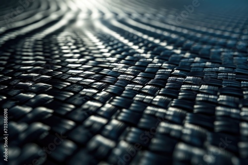 Modern Grey Woven Carbon Fiber Texture Background for Industrial Design