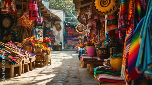 Colorful Mexican Market Scene © selentaori