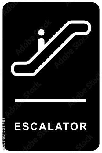 Escalator sign stock illustration. Vector design.
