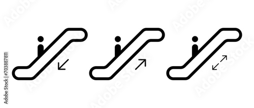 Escalator sign stock illustration. Vector design.