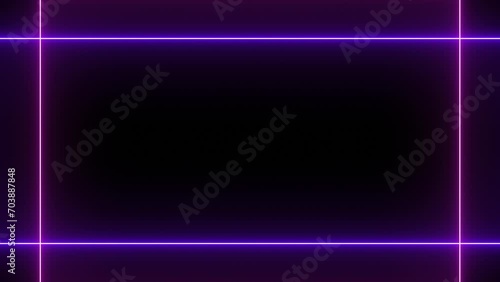 Wallpaper Mural Neon frame on black background Torontodigital.ca