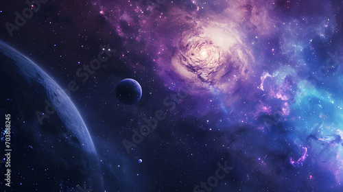 Universe Unveiled  Ideal for Astronomy Promotion  Featuring a Stunning Background of Stars and Galaxies.
