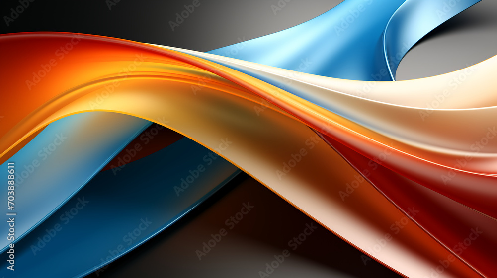 Fototapeta premium abstract colorful glowing wavy perspective with fractals and curves background 16:9 widescreen wallpapers