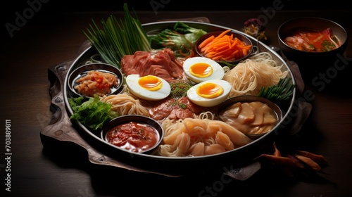 Mul Naengmyeon, food photography, 16:9