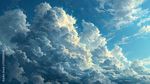 Fluffy One White Cloud On Clear, Background Banner HD