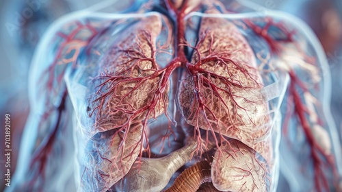 Respiratory System Educational Graphic photo