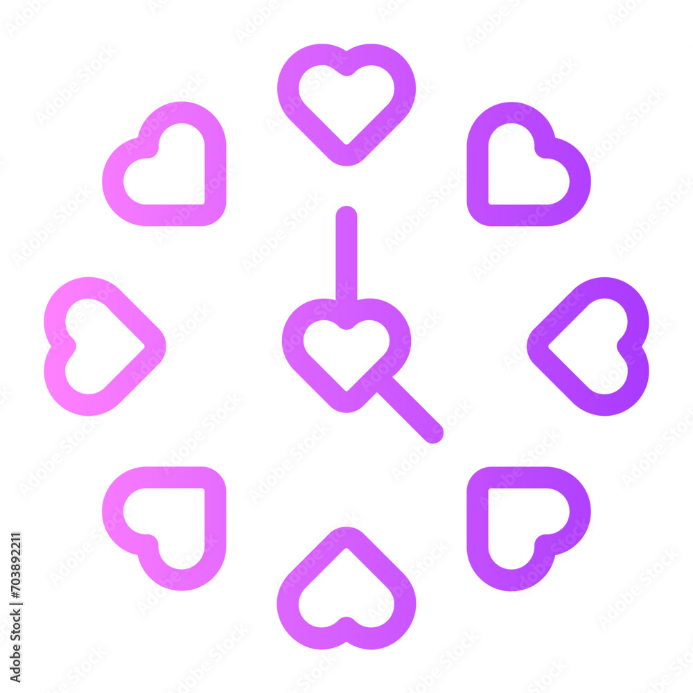 clock gradient icon clock gradient icon