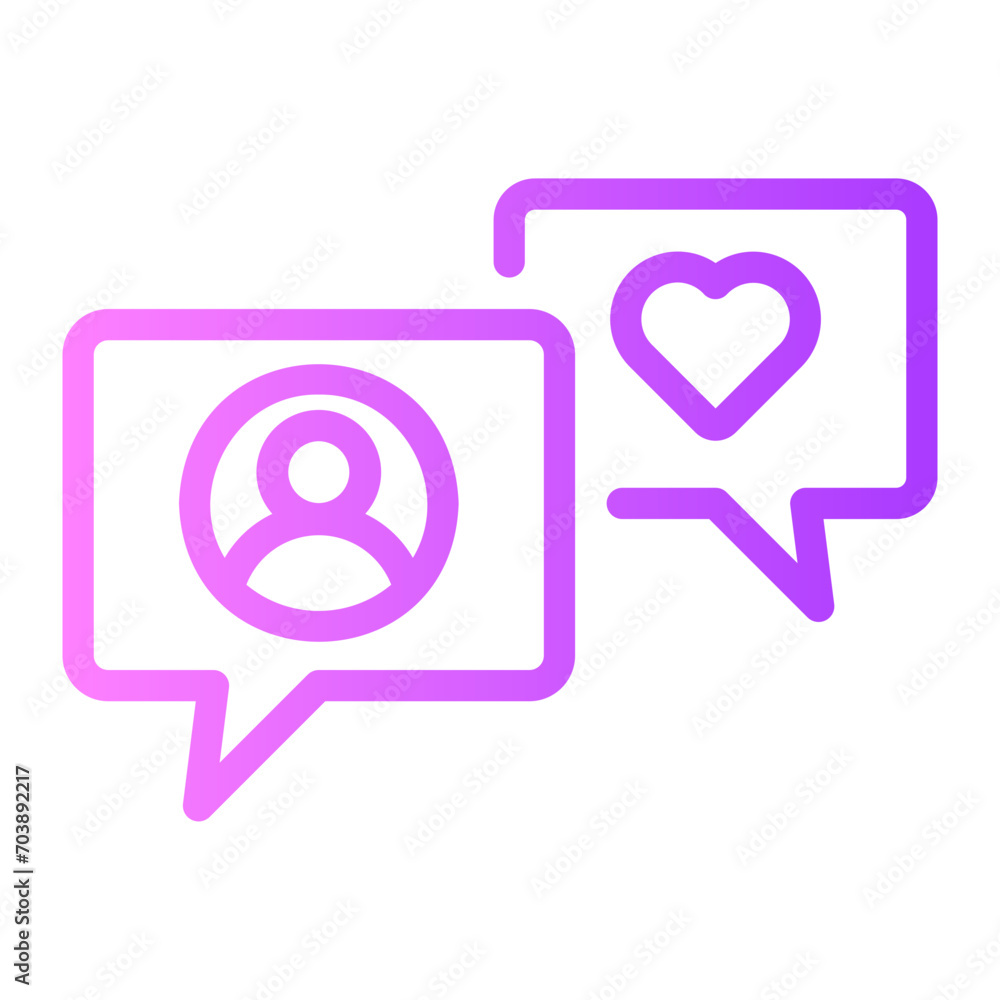 Obraz premium conversation gradient icon