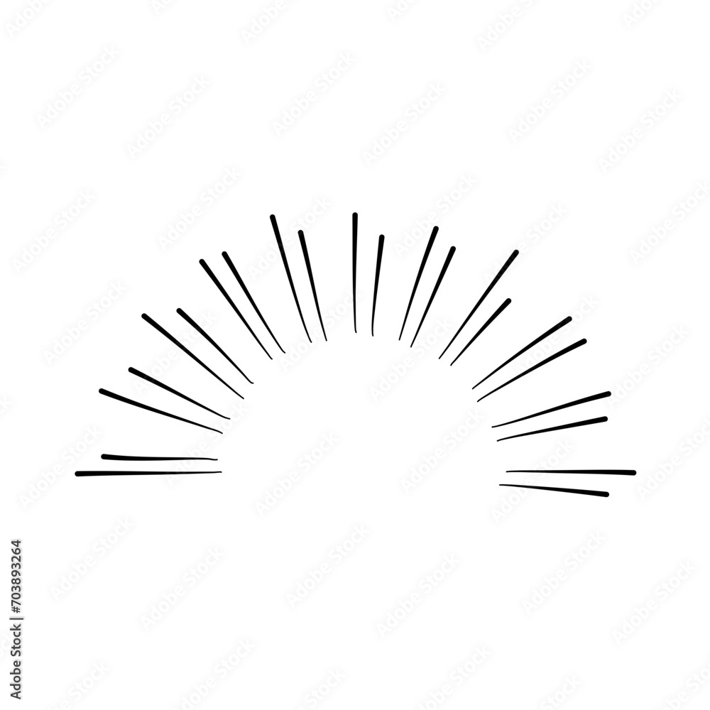 Obraz premium Hand Drawn Retro Rays Design