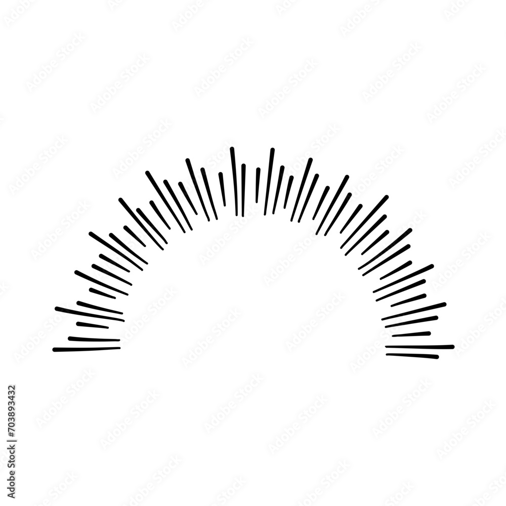 Fototapeta premium Hand Drawn Retro Rays Design