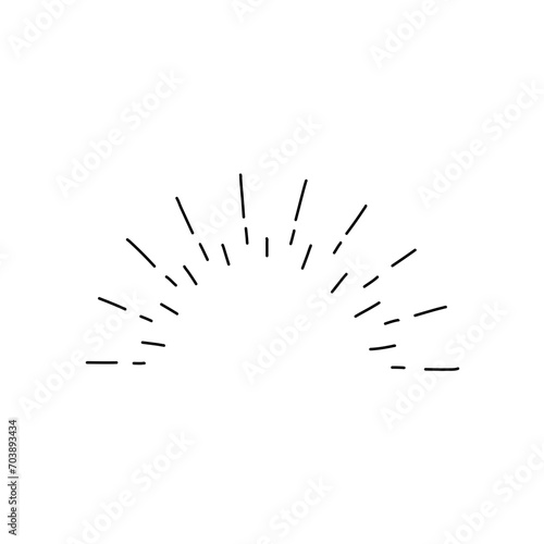 Hand Drawn Retro Rays Design