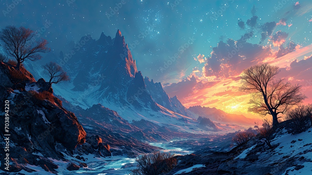 Milky Way Duran Pass Near Agordo, Background Banner HD Milky Way Duran Pass Near Agordo, Background Banner HD