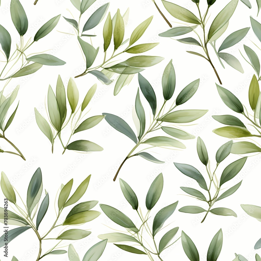 seamless pattern with green olives illustration