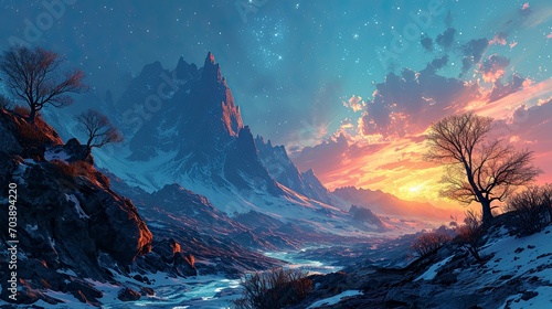 Milky Way Duran Pass Near Agordo, Background Banner HD © Alex Cuong
