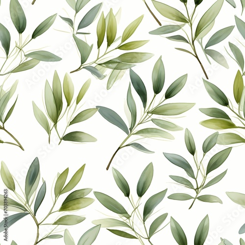 seamless pattern with green olives illustration