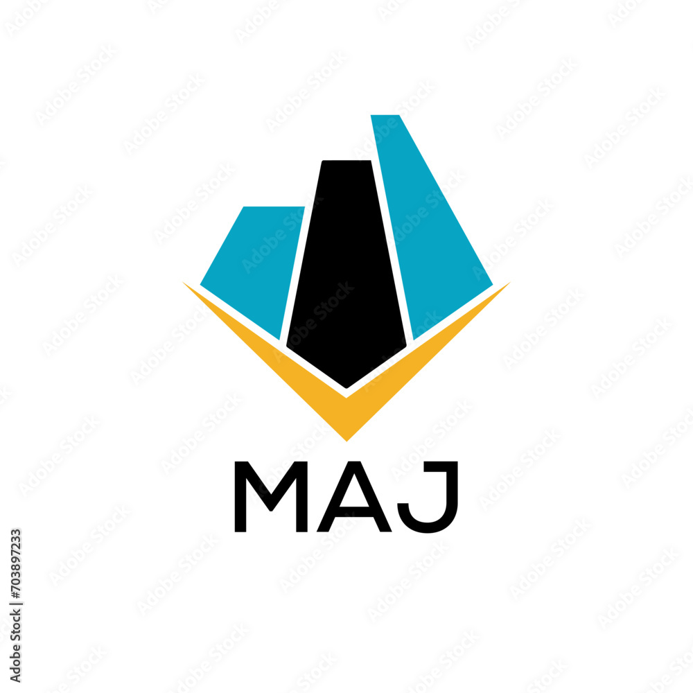 Fototapeta premium MAJ Letter logo design template vector. MAJ Business abstract connection vector logo. MAJ icon circle logotype. 