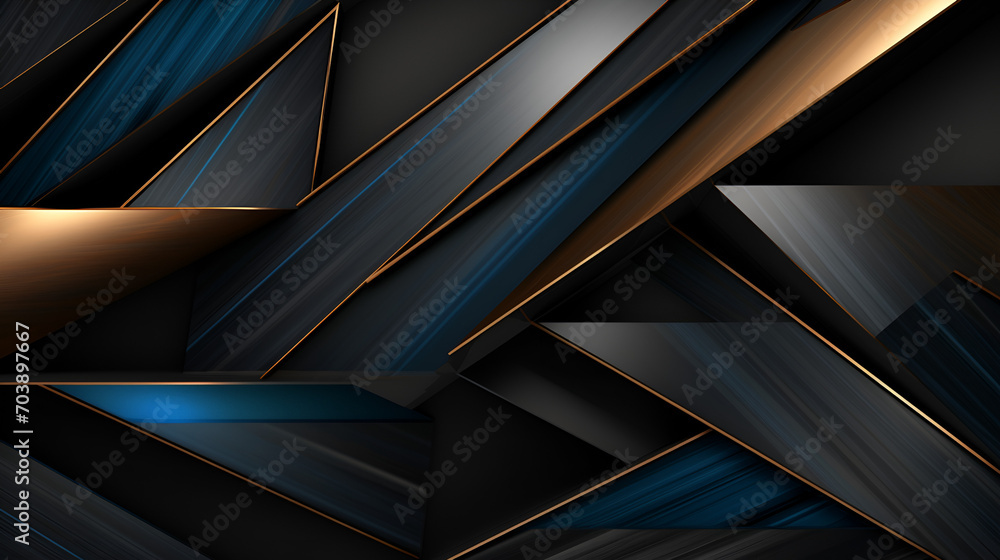 An abstract black, metallic, and blue background An abstract black, metallic, and blue background