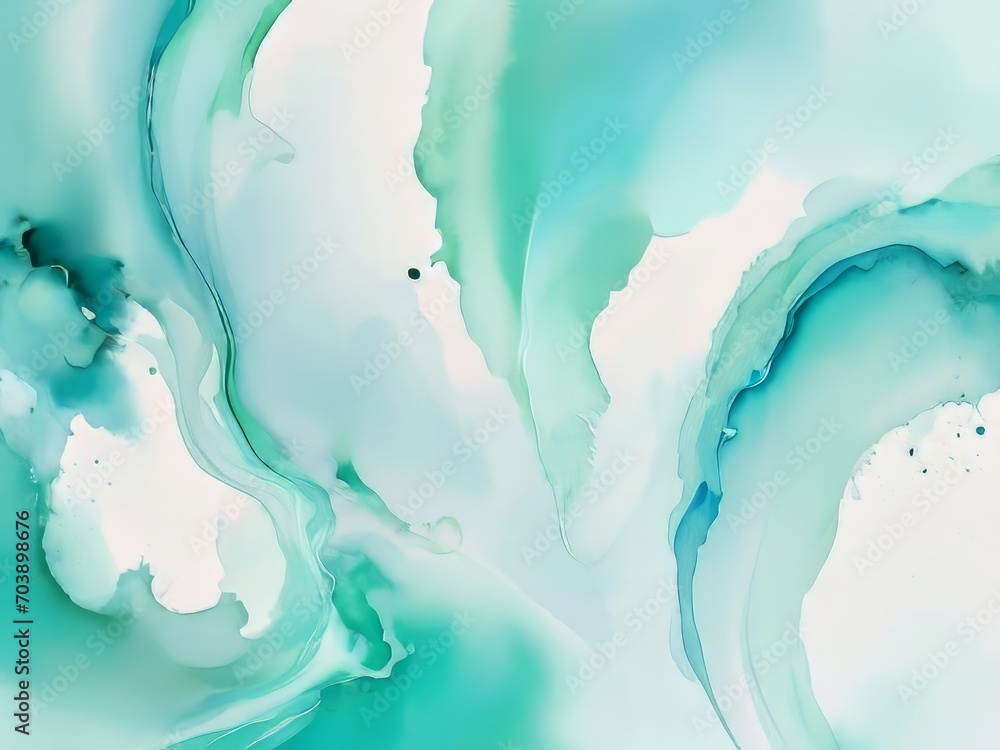 Fototapeta premium fondo abstracto azul claro y verde menta, con una variedad de tipos de renderizado