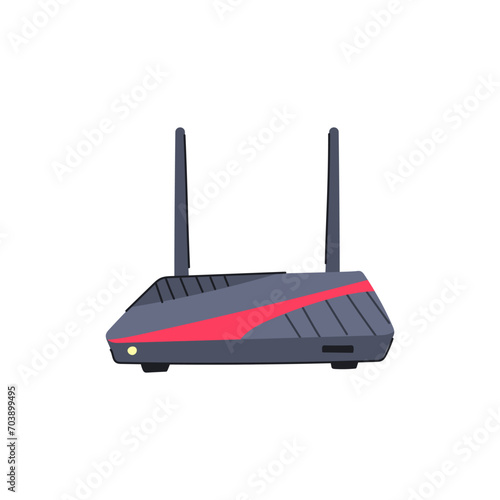 internet router cartoon. modem wifi, wireless broadband, network ethernet internet router sign. isolated symbol vector illustration