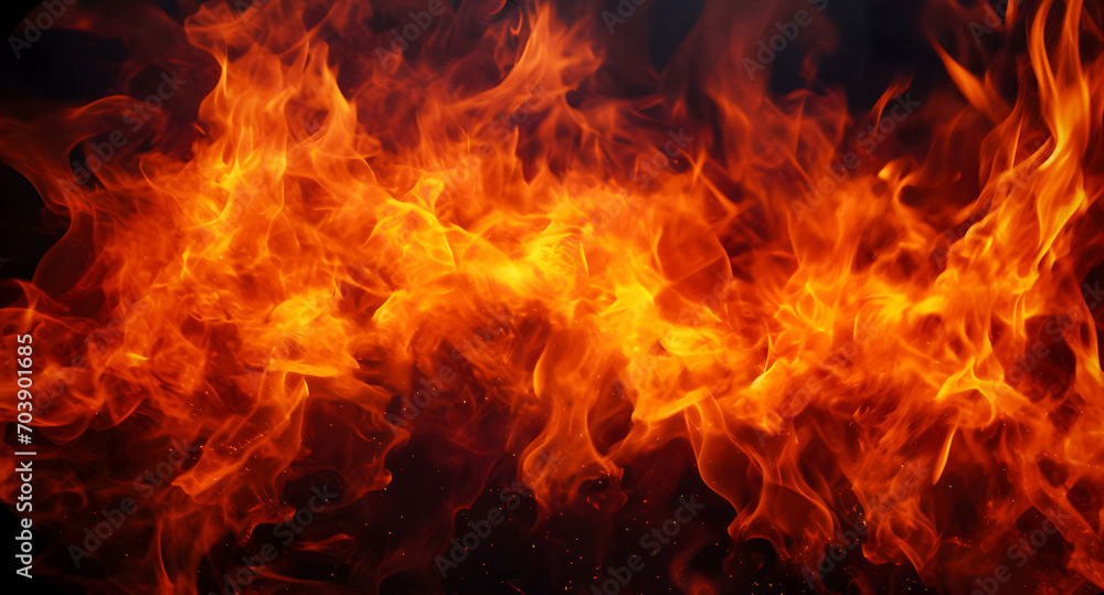 Abstract blaze fire flame texture background. Fire flames on black background Abstract blaze fire flame texture background. Fire flames on black background
