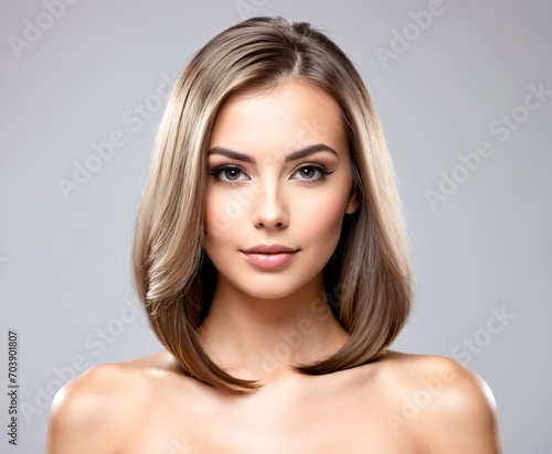 Hair salon and portrait of woman with beauty for keratin treatment