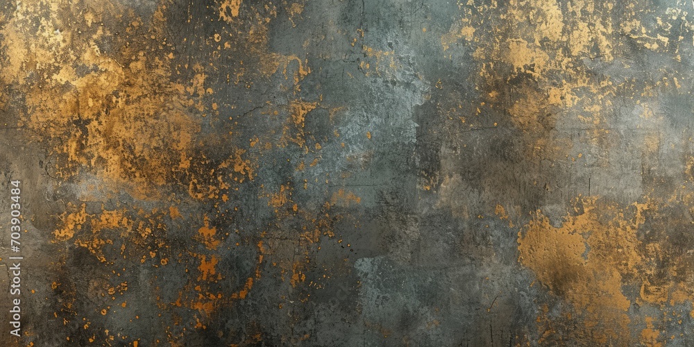 Grunge Background Texture in the Style Tin and Brass - Amazing Grunge Wallpaper created with Generative AI Technology - obrazy, fototapety, plakaty 