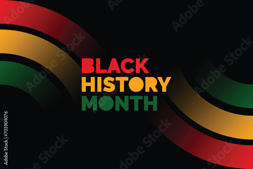 Black history month African American history celebration vector illustration 