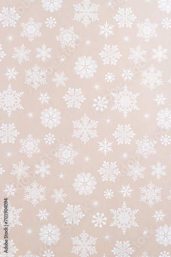 decorative holiday scrapbooking sheet background featuring snowflakes