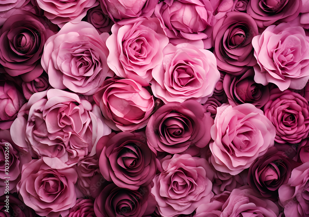Beautiful pink rose and red artificial roses as a background. Valentine's day background Beautiful pink rose and red artificial roses as a background. Valentine's day background