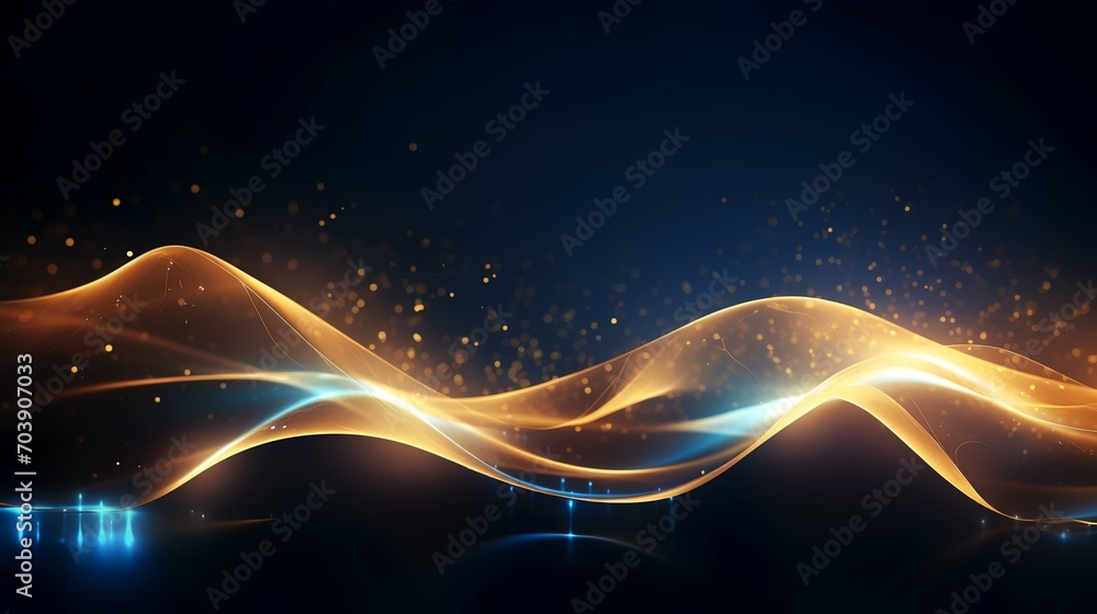 Abstract Gold Background with Soft Blur Bokeh

