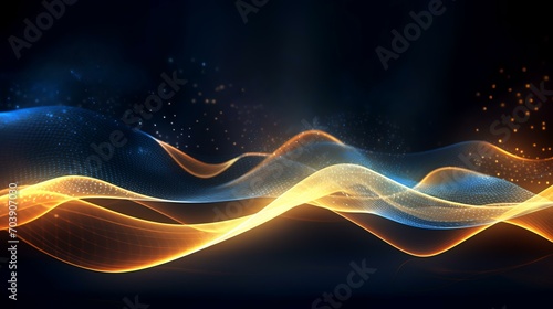 Abstract Gold Background with Soft Blur Bokeh